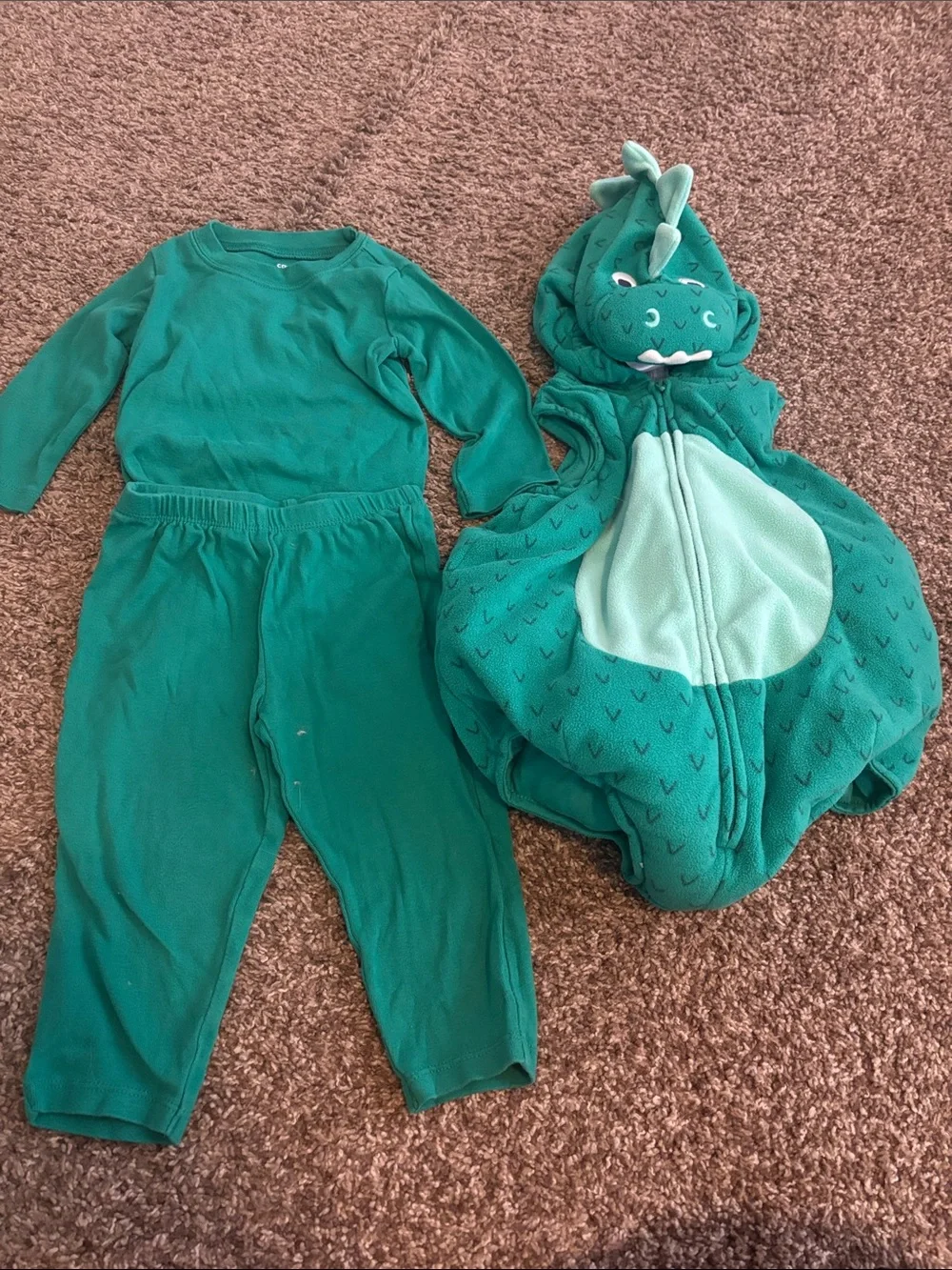 Green Toddler Dino Costume set